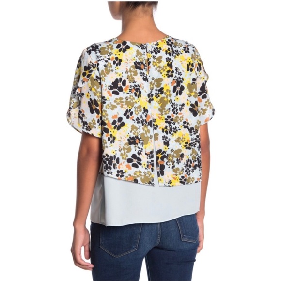 14th&UNION LAYERED BUTTERFLY SLEEVE TOP size M - Picture 2 of 7